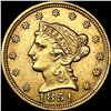 Image 1 : 1851 $2.50 Gold Quarter Eagle UNCIRCULATED