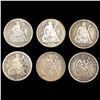 Image 1 : [6] Seated Lib Dimes [1876-S, 1876-CC, 1877, 1877-