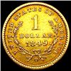 Image 2 : 1849-O Rare Gold Dollar CLOSELY UNCIRCULATED