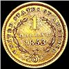 Image 2 : 1853-O Rare Gold Dollar CLOSELY UNCIRCULATED