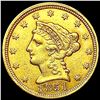 Image 1 : 1851 $2.50 Gold Quarter Eagle CLOSELY UNCIRCULATED