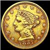 Image 1 : 1851 $2.50 Gold Quarter Eagle CLOSELY UNCIRCULATED