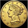 Image 1 : 1847 $5 Gold Half Eagle CLOSELY UNCIRCULATED