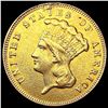 Image 1 : 1878 $3 Gold Piece CLOSELY UNCIRCULATED