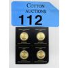 Image 1 : 4 x 1 Gram .9999 Fine Gold 2023 Maple Leaf Coins 
