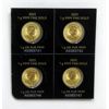 Image 2 : 4 x 1 Gram .9999 Fine Gold 2023 Maple Leaf Coins 