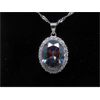 Image 2 : New .925 Silver Mystic Topaz Necklace & Ring Set