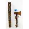 Image 1 : 16" Rain Stick & 11" Wood Tomahawk Pipe