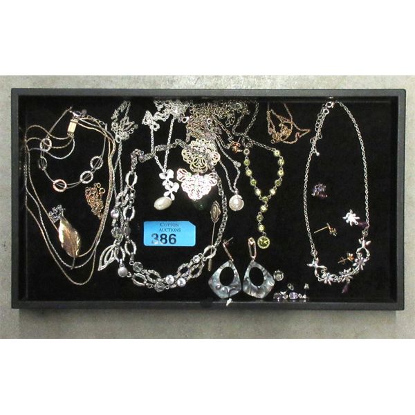 Tray of Vintage Avon Necklaces & Earrings