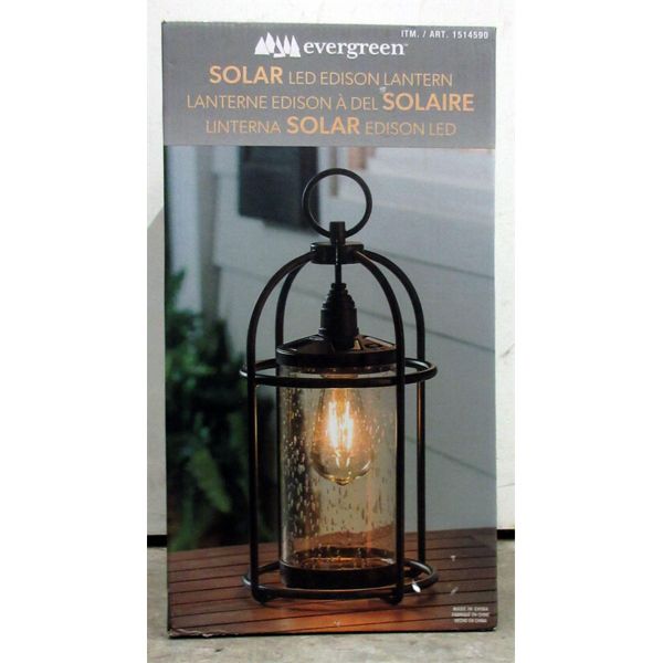 Evergreen Solar LED Edison Patio Lantern