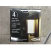 Image 1 : Pack of 4 Solar Post Accent Lights - Black Finish