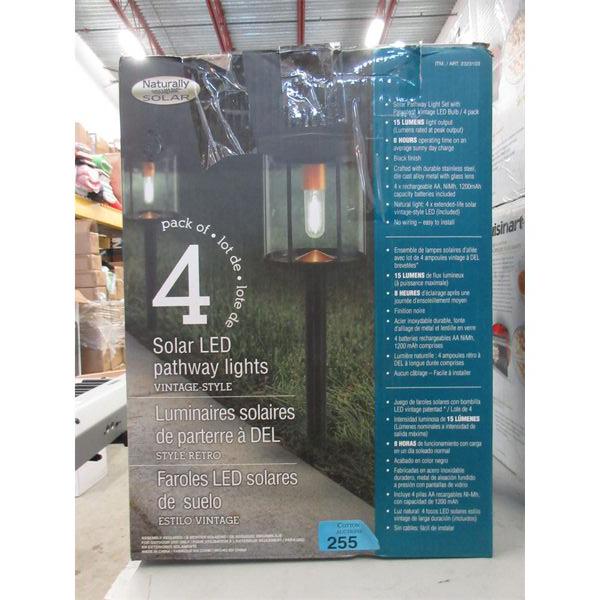 Pack of 4 Solar LED Pathway Lights