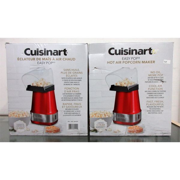 2 Cuisinart Easy Pop Hot Air Poppers 