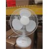 Image 1 : 2 New White 16" Oscillating Table Fans - 3 Speeds