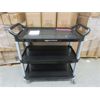 Image 1 : New Black Commercial 3 Shelf Utility Cart