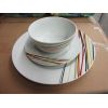 Image 1 : New 18 Pc. Porcelain Dinnerware Set - Warm Beams