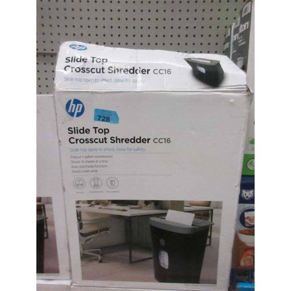 HP CC16 Slide Top 16 Sheet Paper Shredder