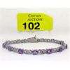 Image 1 : Amethyst & Diamond Tennis Bracelet 