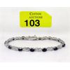 Image 1 : 7.8 CTW Sapphire & Diamond Tennis Bracelet