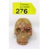 Image 1 : 494 Carat Hand Carved Crazy Lace Agate Skull