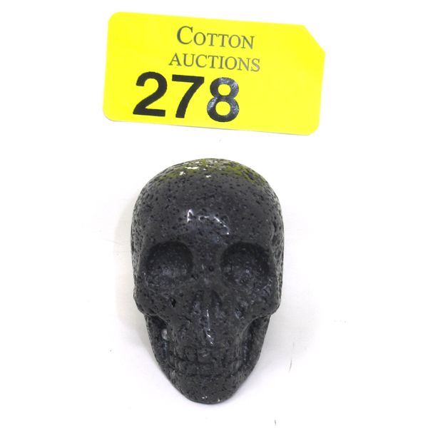 360.5 Carat Hand Carved Lava Rock Skull