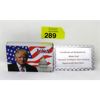 Image 1 : New Deck of Silver Foil "Donald Trump" Playing Cards