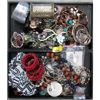 Image 1 : 2 Trays of Fashion & Costume Jewelry - Some Vintage