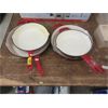 Image 1 : 4 Enameled Cast Iron Tramontina Fry Pans