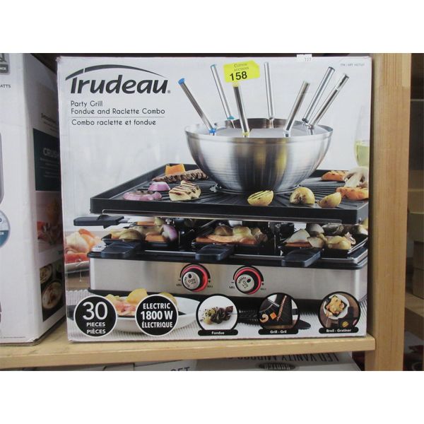 Trudeau Party Grill Fondue & Raclette Combo