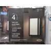 Image 1 : Pack of 4 Solar Post Accent Lights - Black Finish