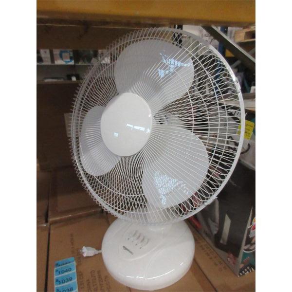 2 New White 16  Oscillating Table Fans - 3 Speeds