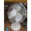 Image 1 : 2 New White 16" Oscillating Table Fans - 3 Speeds