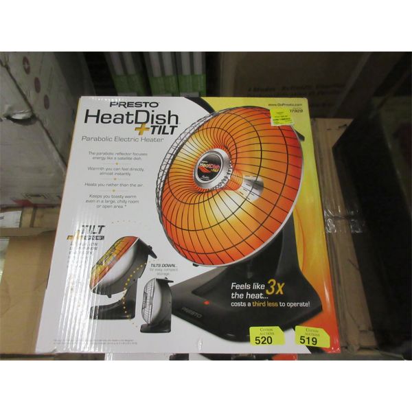 Presto Heat Dish + Tilt Parabolic Heater