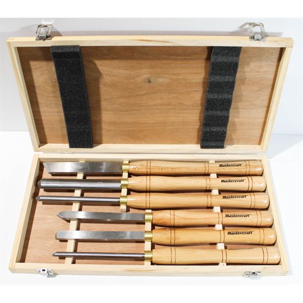 BOXED MASTERCRAFT LATHE WOOD CHISEL SET
