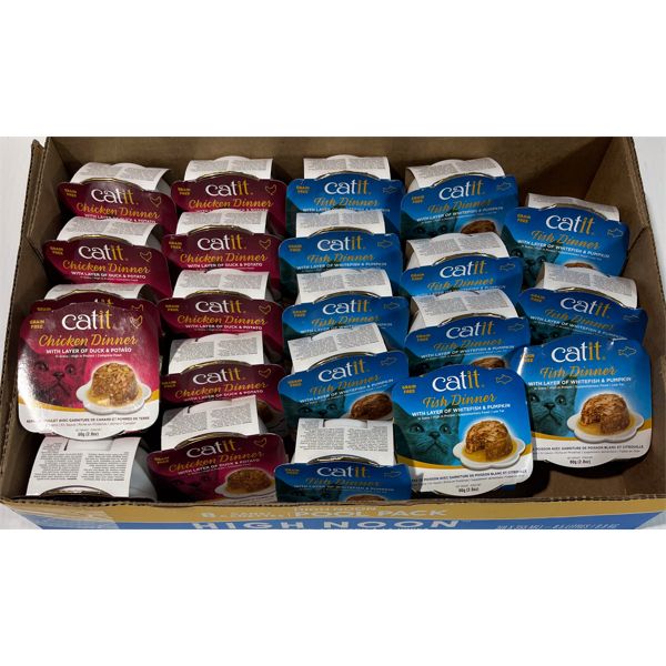 22 ASST. CATIT DINNERS GRAIN FREE WET CAT FOOD 80G EA.