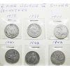 Image 1 : 1938, 1939, 1940, 1941, 1942, 1943 SILVER 25 CENT COINS