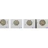 Image 2 : 1957, 1957, 1958, 1959 SILVER 25 CENT COINS