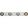 Image 2 : 1957, 1958, 1959, 1959 SILVER 25 CENT COINS