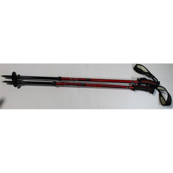 KOMPERDELL ANTI-SHOCK WALKING POLES ADJUSTABLE MADE IN AUSTRIA