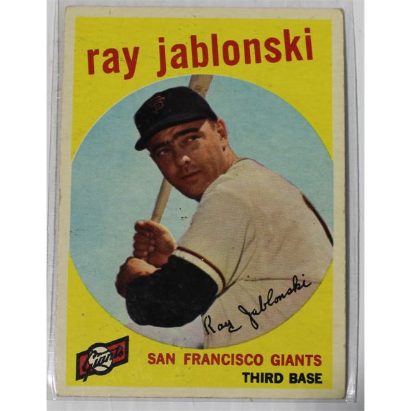 1959 TOPPS #342 RAY JABLONSKI BASEBALL CARD