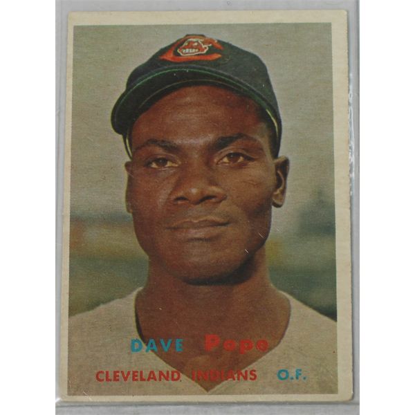 1957 TOPPS #249 DAVE POPE BASEBALL CARD