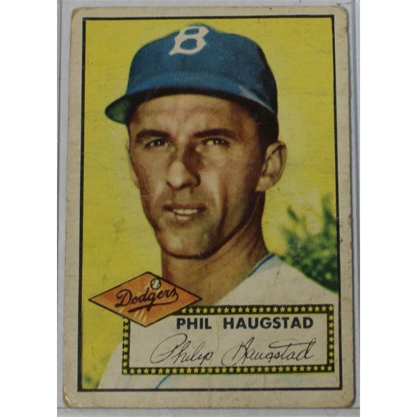 1952 TOPPS #198 PHIL HAUGSTAD BASEBALL CARD