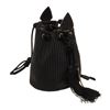 Image 2 : Saint Laurent YSL Black Canvas Fringe Bucket Bag