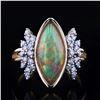 Image 1 : 1.74 ctw Opal and 0.45 ctw Diamond 14K Yellow Gold Ring