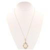 Image 2 : 8.06 ctw Ethiopian Opal and 2.15 ctw Diamond 14K Yellow Gold Necklace