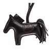 Image 2 : Hermes So Black Leather GriGri Rodeo Horse Bag Charm