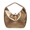 Salvatore Ferragamo Light Bronze Leather Perforated Hobo Bag
