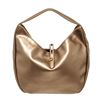 Image 1 : Salvatore Ferragamo Light Bronze Leather Perforated Hobo Bag