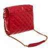 Image 3 : Chanel Red Leather Chain Buckle Flap Shoulder Bag