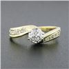 Image 2 : Vintage 14k TT Gold 0.74 ctw Old European Prong Diamond Solitaire Engagement Rin
